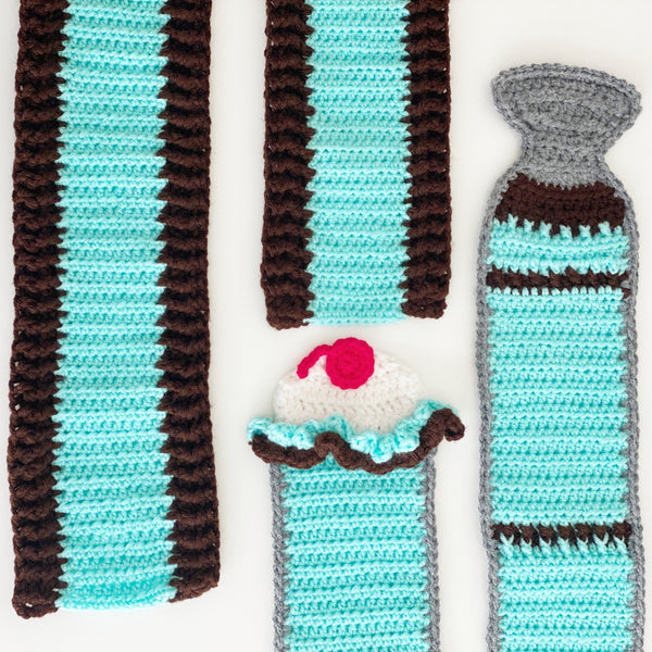 Ice Cream Sandwich Sundae Food Scarf - Misc (DIGITAL PATTERN)