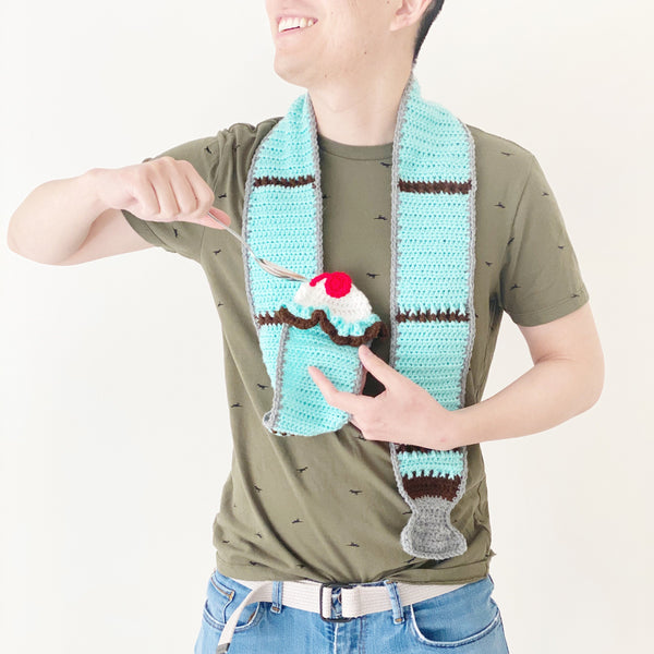 Ice Cream Sandwich Sundae Food Scarf - Misc (DIGITAL PATTERN)