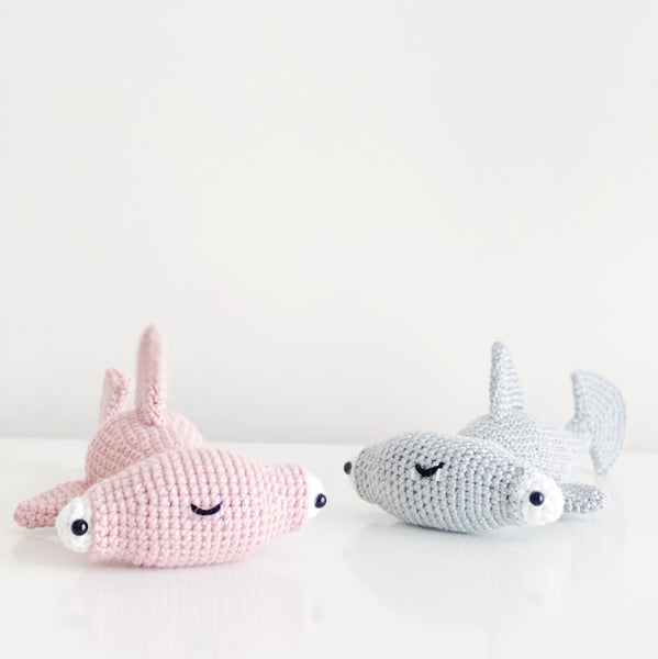 Hammerhead Shark - Pink Animals (DIGITAL PATTERN)