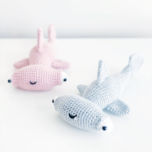 Hammerhead Shark - Pink Animals (DIGITAL PATTERN)