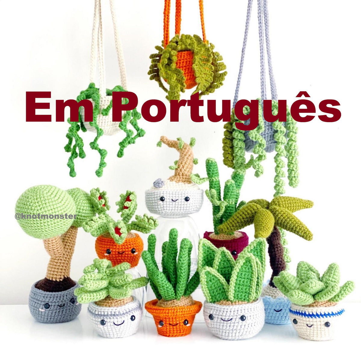Português 12 Padrões de Plantas em Vasos de Crochê! (DIGITAL/EBOOK