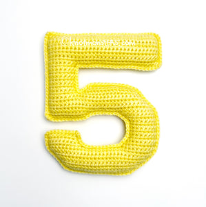 Number Five "5" - Letters & Numbers (DIGITAL PATTERN)
