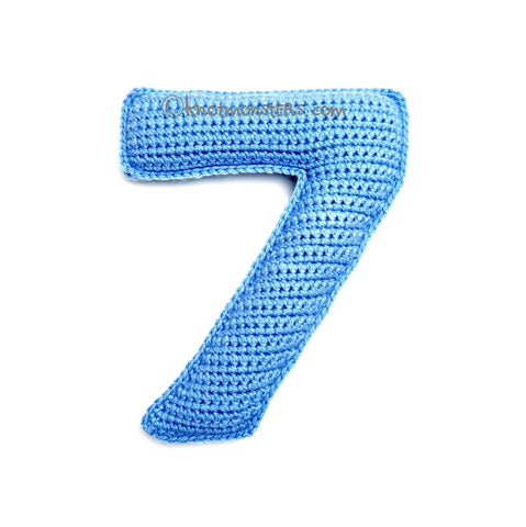 Number Seven "7" - Letters & Numbers (DIGITAL PATTERN)