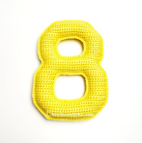 Number Eight "8" - Letters & Numbers (DIGITAL PATTERN)