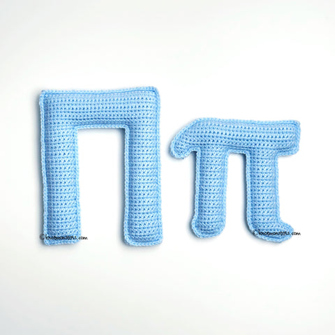 Letter "Pi" - Letters & Numbers (DIGITAL PATTERN)