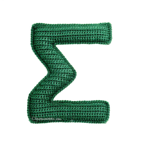 Letter "Sigma" - Letters & Numbers (DIGITAL PATTERN)