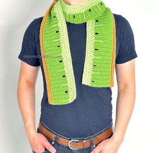 Kiwi Scarf - Fruit & Vegetable Scarf (DIGITAL PATTERN)