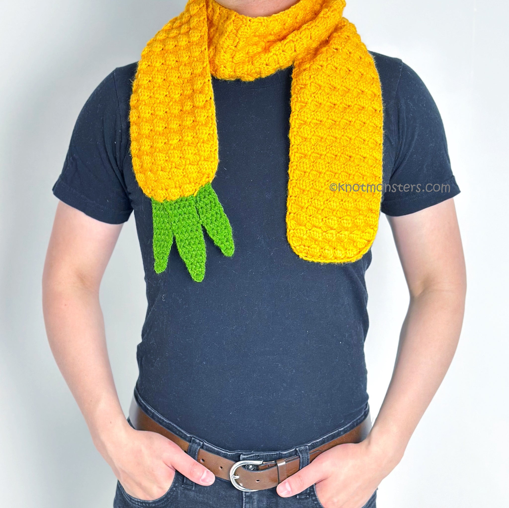 Pineapple Scarf - Fruit & Vegetable Scarf (DIGITAL PATTERN)