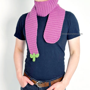 Eggplant Scarf - Fruit & Vegetable Scarf (DIGITAL PATTERN)