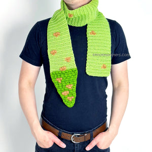 Asparagus Scarf - Fruit & Vegetable Scarf (DIGITAL PATTERN)