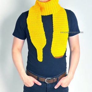 Banana Scarf - Fruit & Vegetable Scarf (DIGITAL PATTERN)