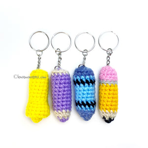 Mini Crayon Colored Pencil Highlighter - Keychain (DIGITAL PATTERN)