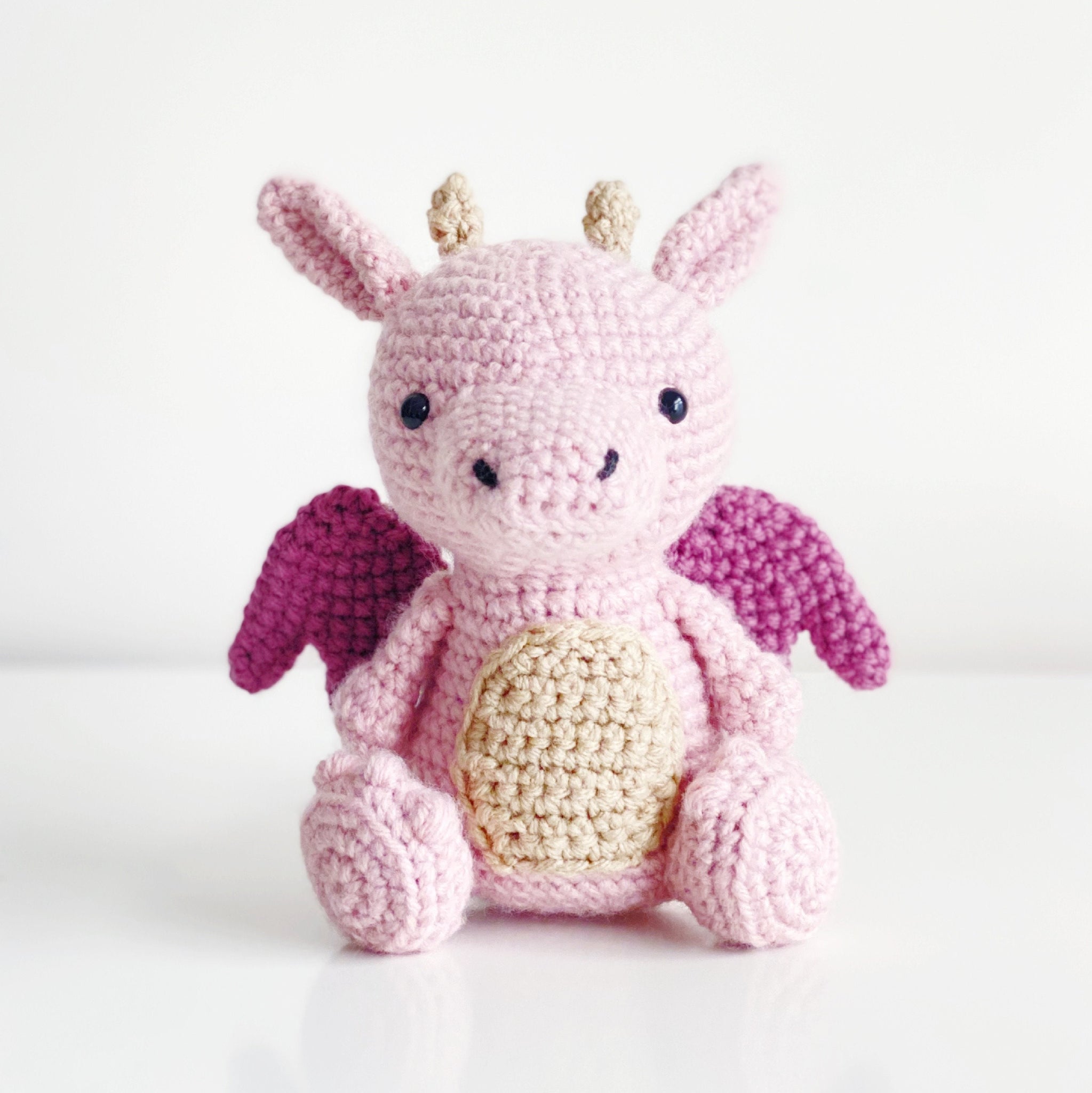 Dragon - Pink Animals (DIGITAL PATTERN) – Knotmonster