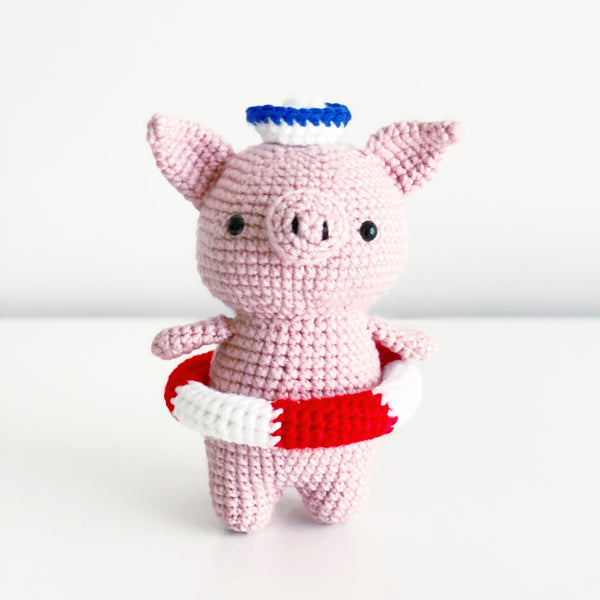 Sailor Pig - Pink Animals (DIGITAL PATTERN)