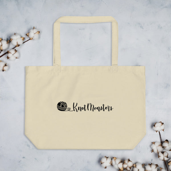 Large organic tote bag - Knotmonsters (ALL SALES FINAL)